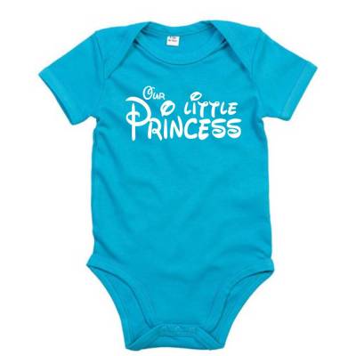 Baby-Body „Our Little Princess“ | kurzam Body mit süßem Aufdruck | Surf Blue