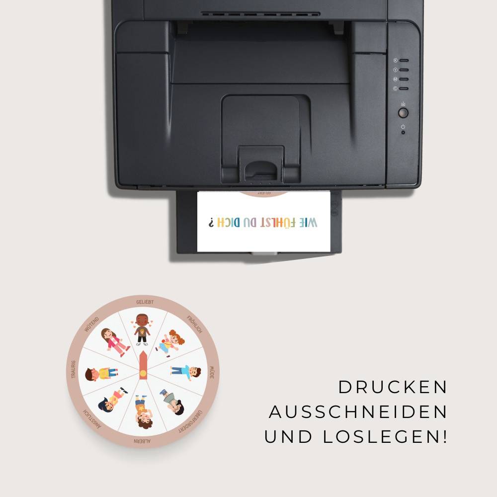Gefühlsrad für Kinder, Montessori Gefühlsuhr, Gefühle lernen, Emotionsrad für Kinder, Emotionen verstehen, PDF Download Bild 6