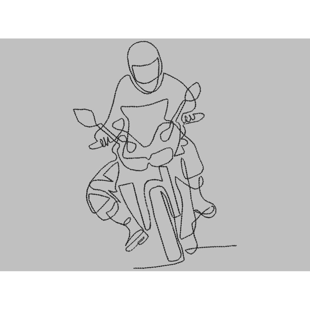 Motorradfaher oneline 12-14*18cm Bild 1