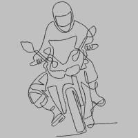 Motorradfaher oneline 12-14*18cm