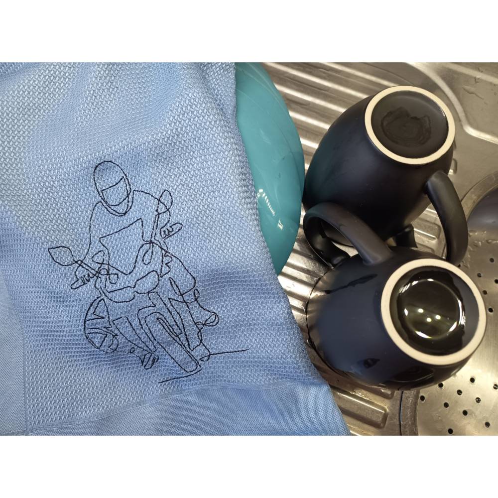 Motorradfaher oneline 12-14*18cm Bild 6