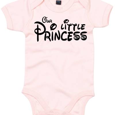 Baby-Body „Our Little Princess“ | kurzam Body mit süßem Aufdruck | Powder Pink