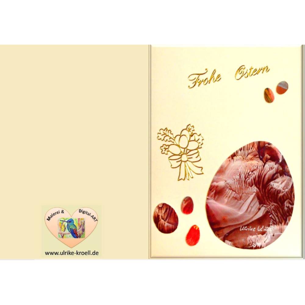 Osterkarte mit Encaustic-Malerei -2- als Download Bild 1