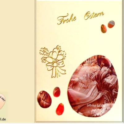 Osterkarte mit Encaustic-Malerei -2- als Download