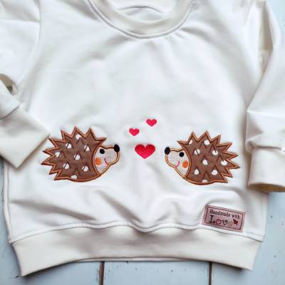 Baby-Sweat " Verliebte Igelchen" Gr. 86