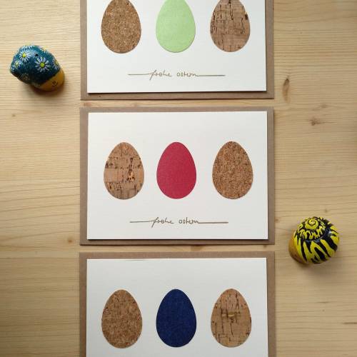 Osterkarte "3 Ostereier"