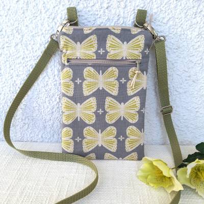 handytasche zum Umhängen Schultertasche Crossbodytasche Schmetterlingdesign