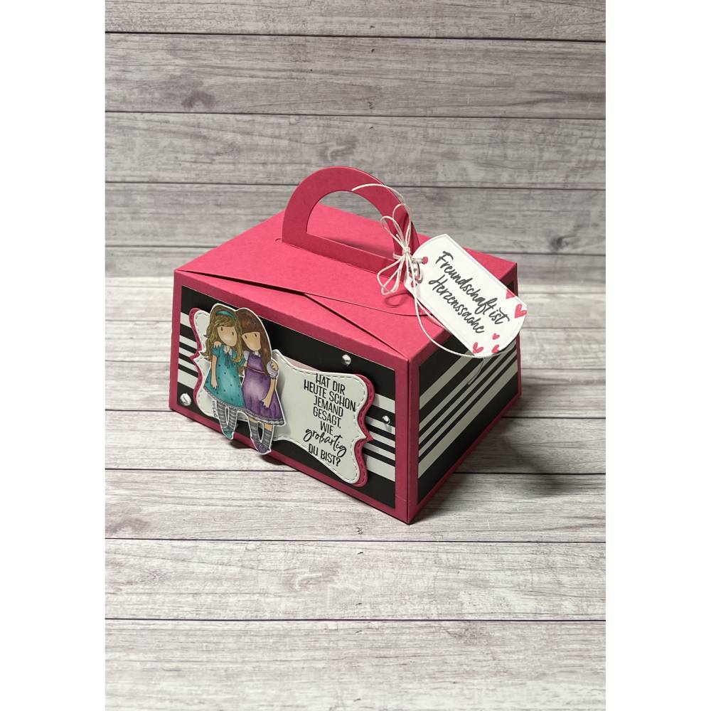 Geschenkverpackung Geschenkbox Box Verpackung Geburtstag Freundschaft Freundin pink