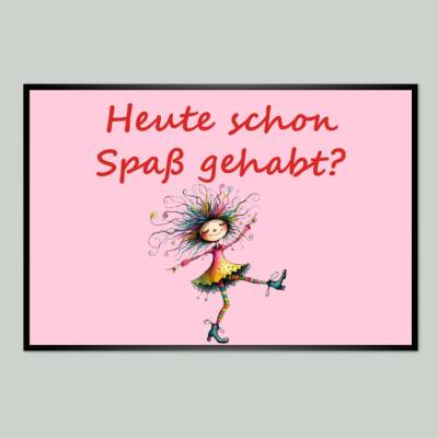 Witziges Poster Spass Typografie Kunst Druck Rosa Rot – Moderne Skandinavische Wanddeko