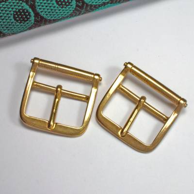 2 Gürtelschnallen 30mm goldfarben Metall mit Dorn klassische Gürtelschließen, Trödel Dings da