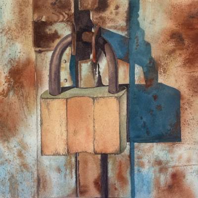 Aquarellbild "Der alte Wächter"