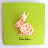 Osterkarte mit Origami Osterhase