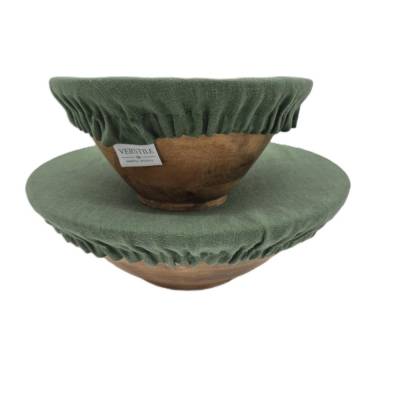 Schüsselhaube Leinen eukalyptusgrün – Nachhaltiger Ersatz für Frischhaltefolie & Alufolie
