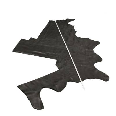1,90 kg Lederhautstück Black Glattes Leder Verschnittstück Nappaleder