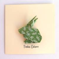Osterkarte mit Origami Osterhase
