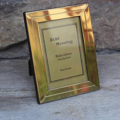Bilderrahmen Messing handpoliert Vintage