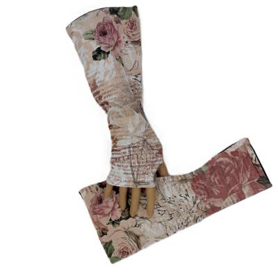 Armstulpen mit Daumenloch Romantik Rosen, 95% Baumwolle, 5% Elasthan