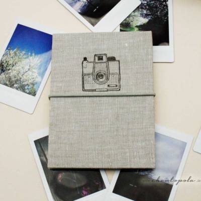 Mini-Leporello "Linum": Handgefertigtes Fotoalbum für deine schönsten Erinnerungen – 14 Bilder, edel und individuell