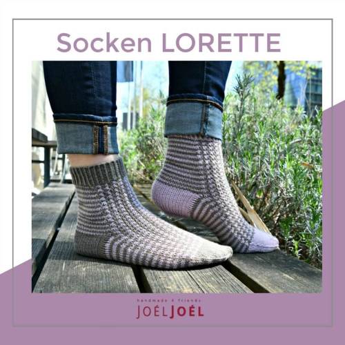 Strick-Anleitung Socken LORETTE (DE)