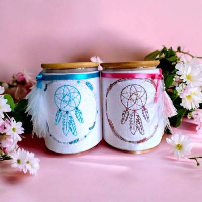 Stickdateien Set Traumfänger 02 – 6 Motive, 21 Dateien ab 10x10 cm mit Doodle-Rahmen