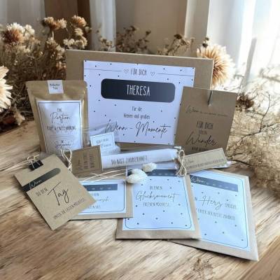 Personalisiertes und handgemachtes Geschenk für Frauen,Freundin, Geschenkbox Geburtstag, Notfallbox, Wenn Geschenk, 40