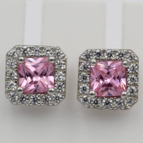 funkelnde Zirkonia Ohrstecker 925 Sterling Silber Ohrschmuck American Diamant