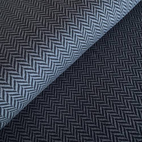Stoffonkel Bio-Jacquard Fischgrät schwarz