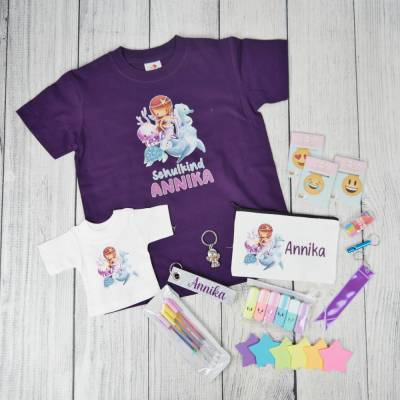 Großes Personalisiertes Geschenke Set für die Schultüte Füllung