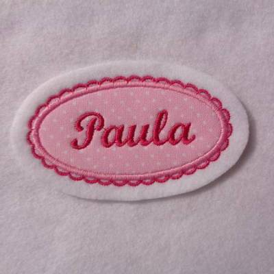 Applikation/Aufnäher mit Wunschnamen/-text