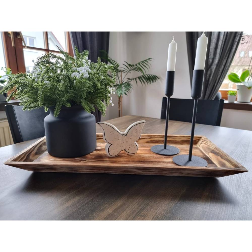Deko-Tablett aus Holz / Holztablett / Tischtablett