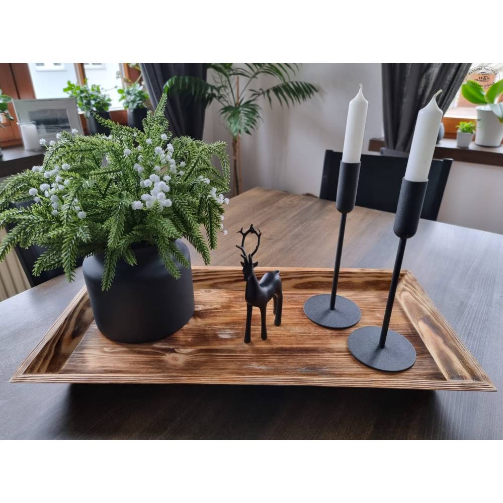 Deko-Tablett aus Holz / Holztablett / Tischtablett