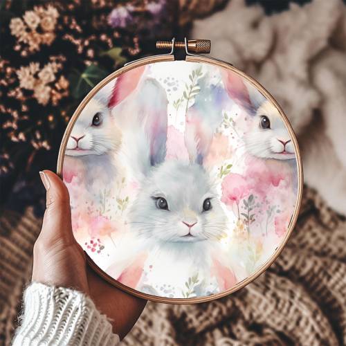 French Terry Ostern Stoff Osterstoffe zum nähen, Eigenproduktion von Graustufen-Stoffe, Ostermotiv, Hasenstoff Osterhase