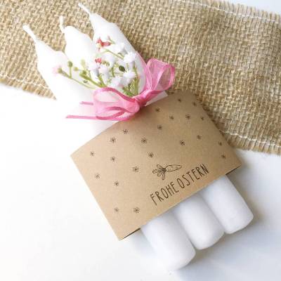 Druckvorlage Frohe Ostern - Banderole kurz - Serviette - Tischdeko - für Besteck - Kerzen - Raysin Geschenk