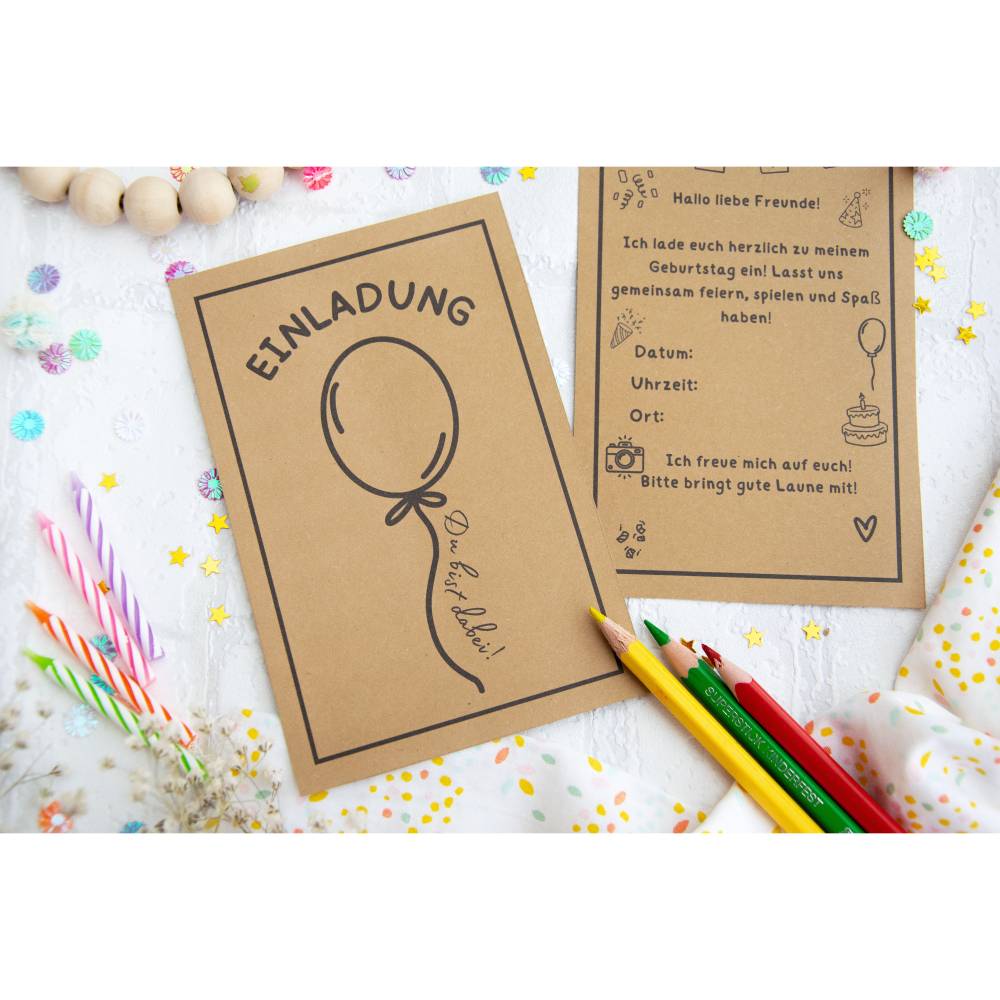 Einladung Kindergeburtstag, Schokolinsen Einladung druckbar Geburtstag Kinder digitale Geburtstagseinladung, pdf Druckvo Bild 3