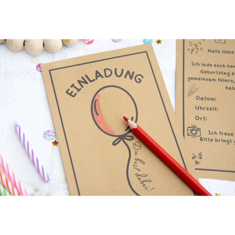 Einladung Kindergeburtstag, Schokolinsen Einladung druckbar Geburtstag Kinder digitale Geburtstagseinladung, pdf Druckvo Bild 4