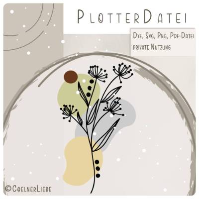 Plotterdatei Boho Blume 3 – Natürliche Eleganz im minimalistischen Boho-Look
