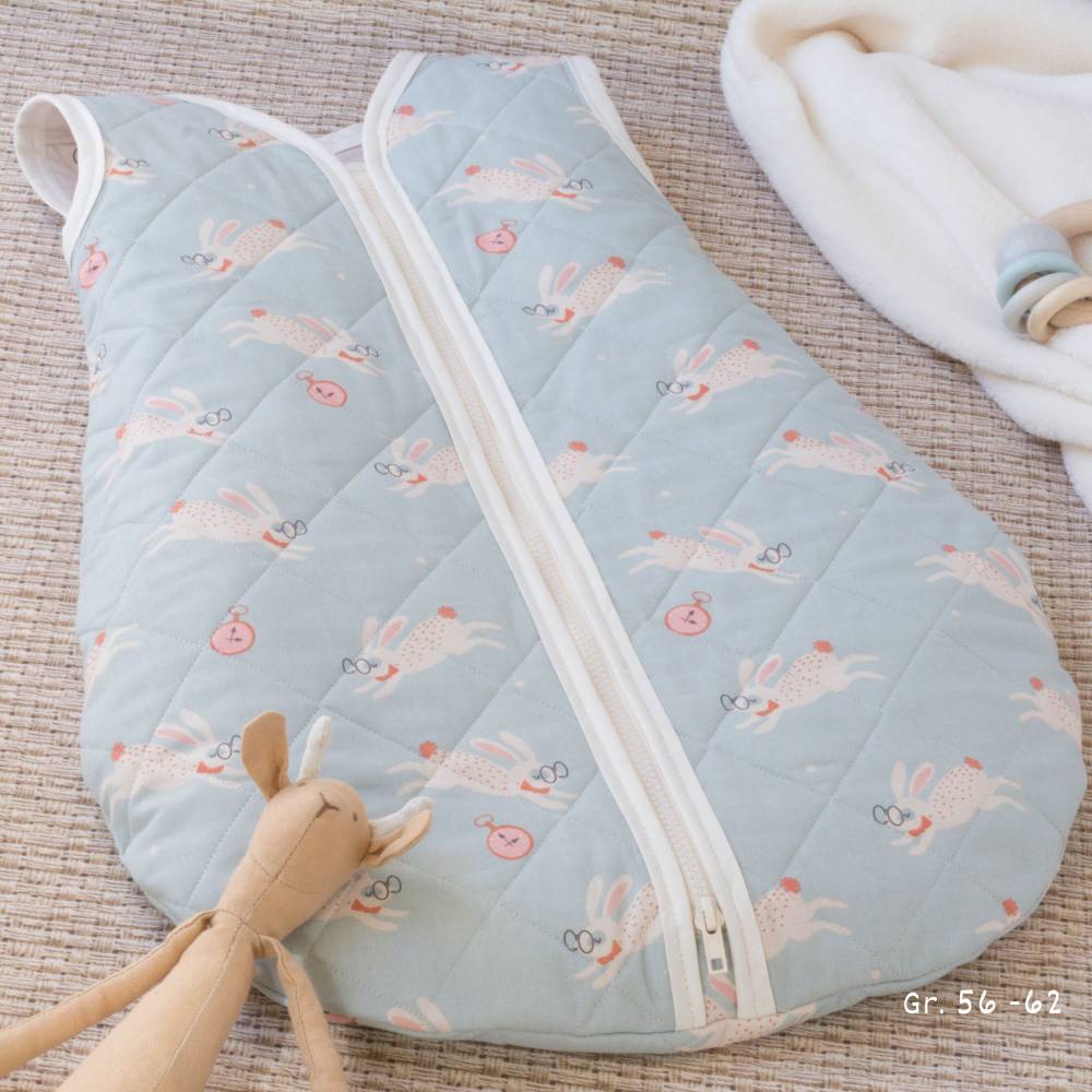 Babyschlafsack, Ganzjahresschlafsack fr Babys, Schlafsack fr Kleinkinder,  Strampelsack in hellblau-beige
