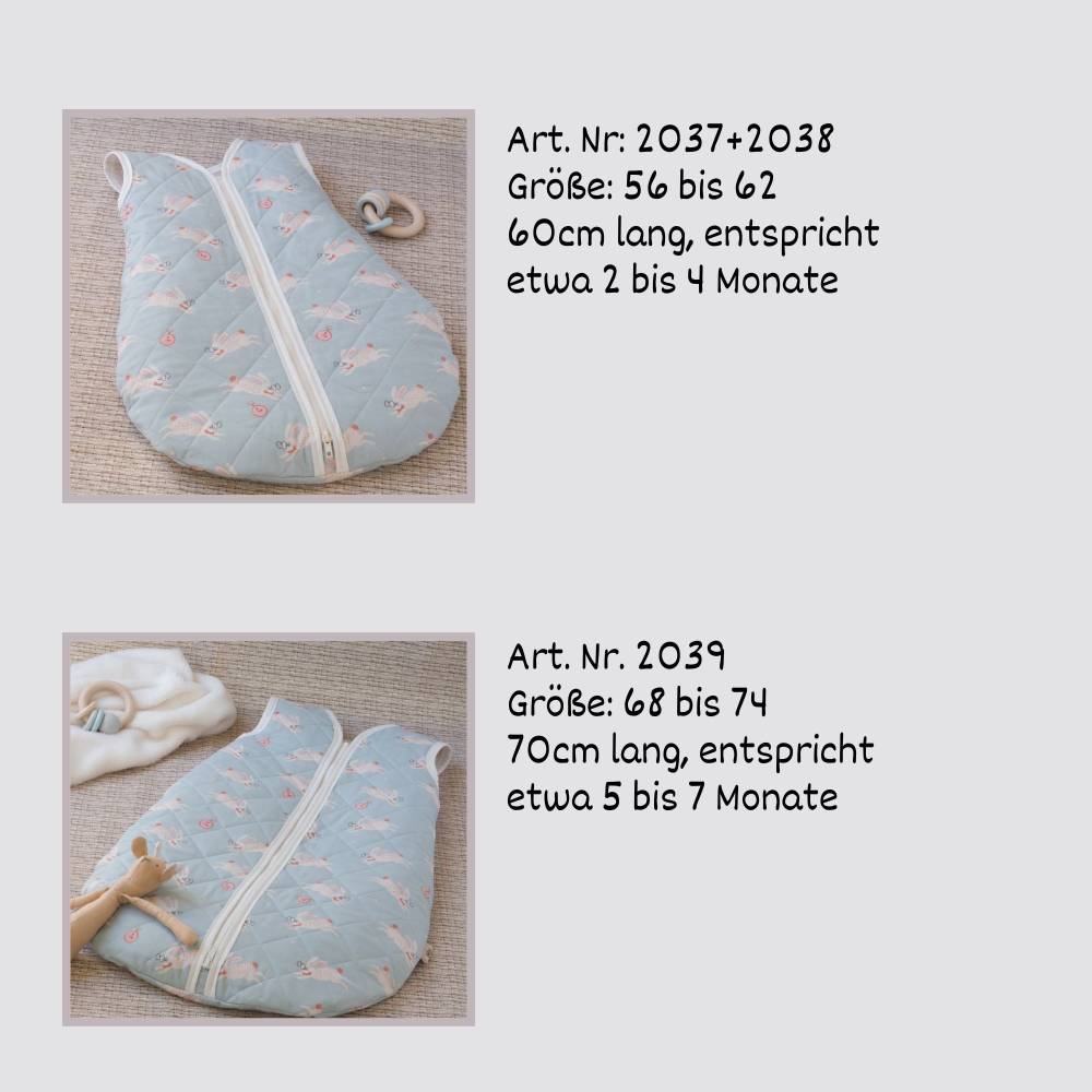 Babyschlafsack, Ganzjahresschlafsack fr Babys, Schlafsack fr Kleinkinder,  Strampelsack in hellblau-beige