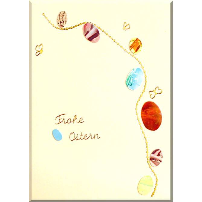 Hübsche Osterkarte mit Encaustic-Malerei -8- als Download Bild 1