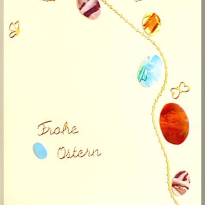 Hübsche Osterkarte mit Encaustic-Malerei -8- als Download