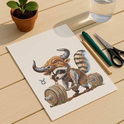 Clipart, Sternzeichen Stier, sofortiger Download