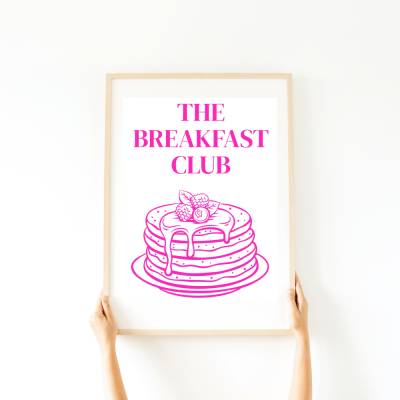 The Breakfast Club Poster - Wall Art Küche Esszimmer Wandkunst - Digital Poster Druck Download