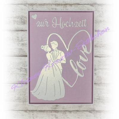 Karte zur Hochzeit  Einladungskarte, Hochzeitseinladung, Dankeskarte ... Handmade