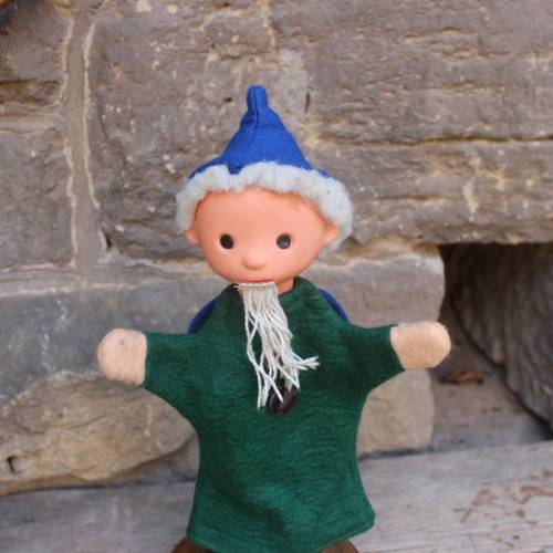 DDR Sandmann Handpuppe Kunststoff Filz Vintage 70er 80er Jahre