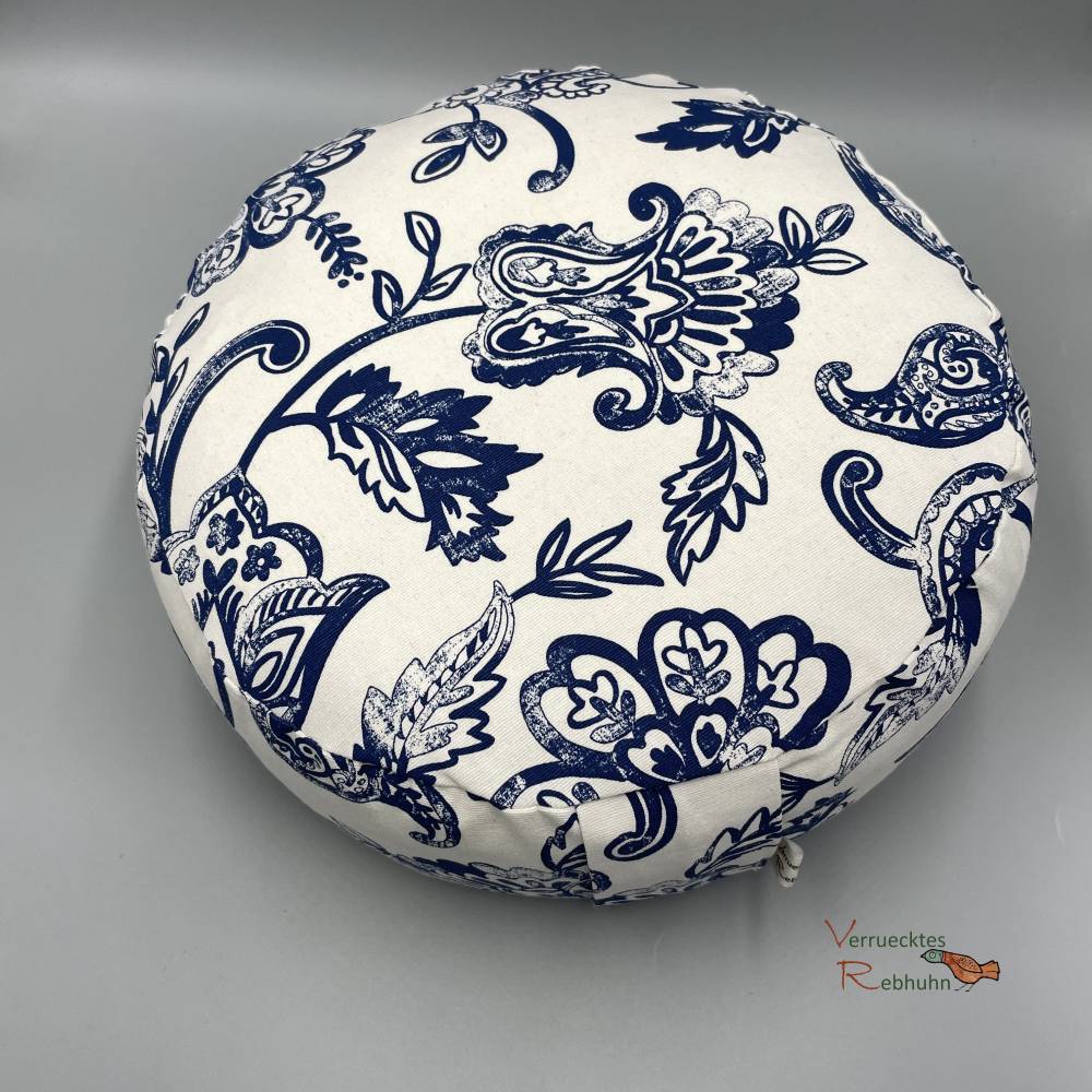 Yogakissen & Meditationskissen – Bio Dinkelspelz, abnehmbarer Bezug, 14 cm hoch Bild 1