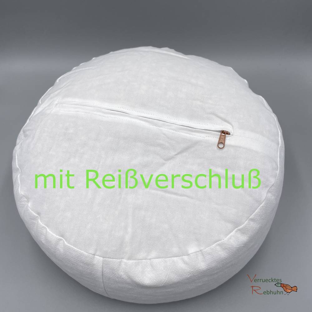 Yogakissen & Meditationskissen – Bio Dinkelspelz, abnehmbarer Bezug, 14 cm hoch Bild 6