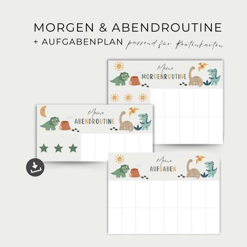 Tagesplan Kinder PDF – Morgen- & Abendroutine zum Ausdrucken, Routineplaner, Sofort-Download