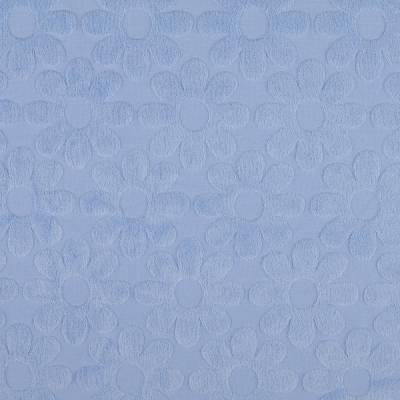 Frottee Stoff hellblau mit Blumen (1m/12-€)