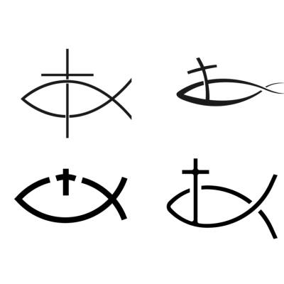 Christlicher Fisch Bundle PNG SVG Datei - Download Datei Plotterdatei - svg png Datei - Geschenkidee - Kirche  Religiöse