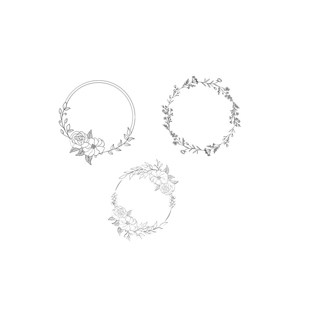 Blumenkranz Bundle - SVG Download Datei - Plotterdatei - Basteln - DIY